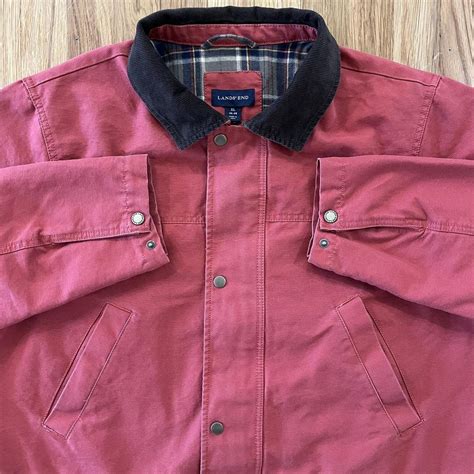 Vintage 2000s Lands’ End Flannel Lined Corduroy... - Depop