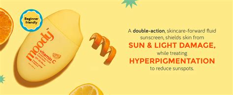 Moody SPF 50 PA+++ Vitamin C Sunscreen with UVA, UVB & Blue Light ...