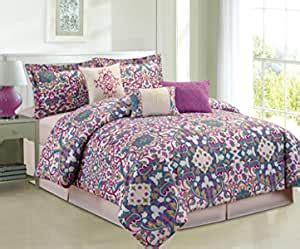 Luxury Home 6 Piece Middleton Comforter Set, King : Amazon.in: Home ...