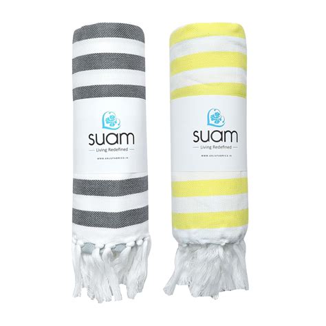 Suam Suntails Lightweight 100% Cotton Bath Towel | Beach, Pool, Travel ...
