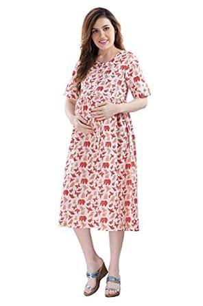 AV2 Womens Viscose Maternity | Nursing |Feeding | Breast Feeding Dress ...