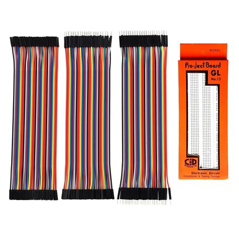 AVS COMPONENTS 4 in 1 Jumber Wire + Breadboard Combo Pack (Male to Male ...