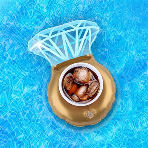 Inflatable Diamond Ring Drink Holder (Pack of 2) | Pool Inflatables at ...