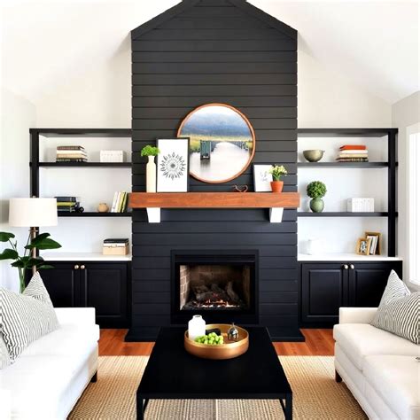 40 Black Shiplap Fireplace Ideas To Warm Up Your Space