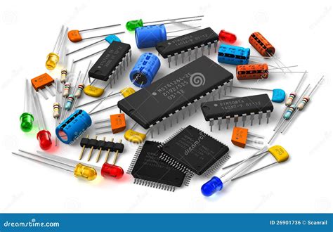 Electronic components stock illustration. Illustration of electronics - 26901736