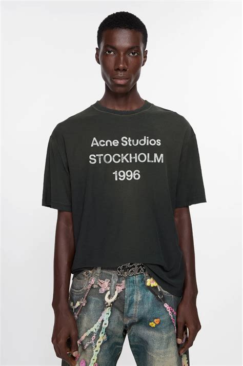 ACNE STUDIO LOGO T-SHIRT RELAXED FIT BLACK - Neighborhood