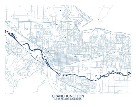 Grand Junction Colorado Map - Pittsburgh Map Company - Etsy