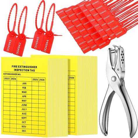 Buy 101 Pieces Monthly Fire Extinguisher Inspection Tags 2022 4 Years ...