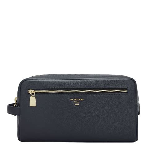 Wax Leather Multi Pouch - Navy – Da Milano