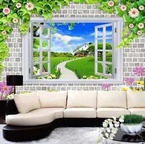 ONWARD DIGITAL ART 167 cm x 167 cm Waterproof Scenic Vinyl Wallpaper ...