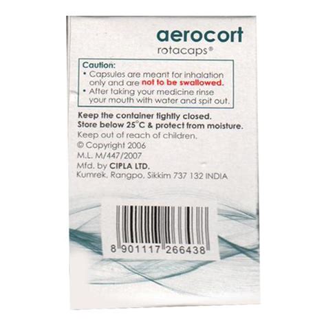 AEROCORT Rotacap 60's – Global Surgicals