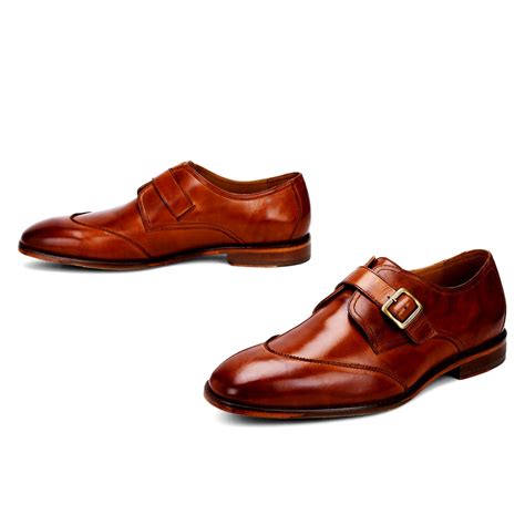 Churchillshoes: Tan Monkstrap leather shoes online - Men formal shoes ...