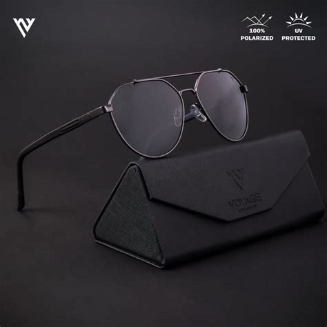 Grey Polarized Aviator Sunglasses - PMG4284
