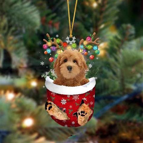 Fridja Christmas Hanging Ornaments Stocking Puppy Funny Christmas Tree ...