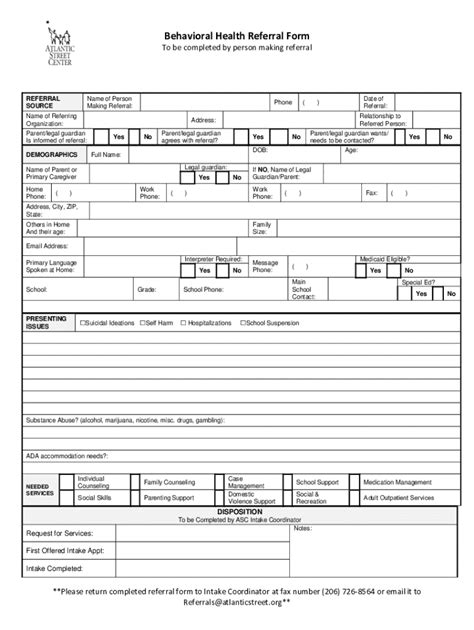 Fillable Online Behavioral Health Referral Form Fax Email Print - pdfFiller