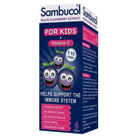 Black Elderberry Extract for Children in 120ml from Sambucol