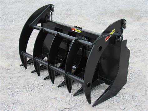60″ Root Rake Clam Grapple Attachment Fits Skid Steer Quick Attach ...