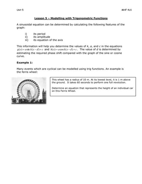Modeling Trigonometric Functions 的图像结果