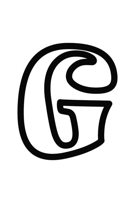 Free Printable Bubble Letter G: Bubble Alphabet Letters