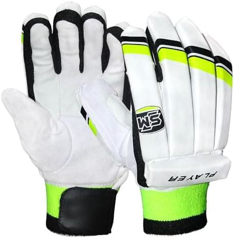 Buy SM Cricket Batting Gloves - Player | Youth Right-Handed | White ...