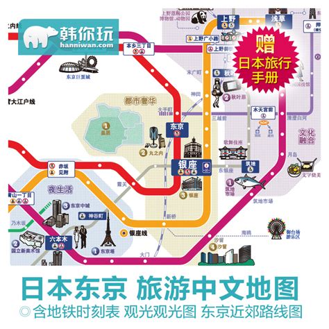 日本东京旅游地图中文高清(电子版)附日本自助游自由行必备手册