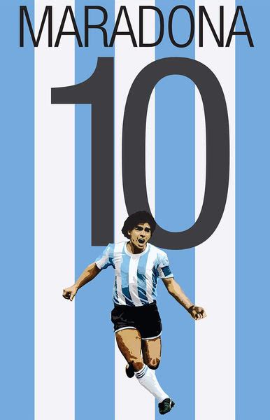 Diego Maradona - Football Legend - Argentina - Sports Poster - Framed ...