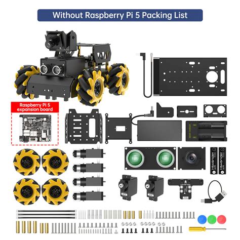 Hiwonder TurboPi Raspberry Pi ROS2 Robot Car with Mecanum Wheels ...