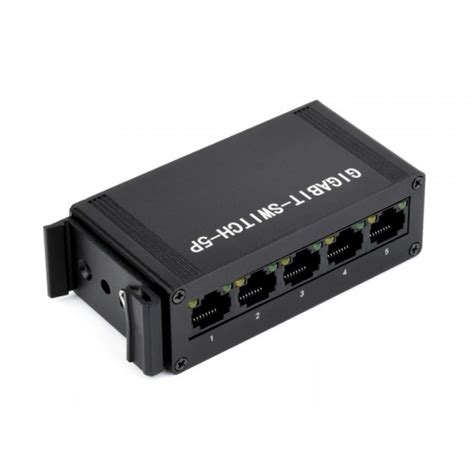 Waveshare Industrial 5P Gigabit Ethernet Switch Full-Duplex 10/100 ...