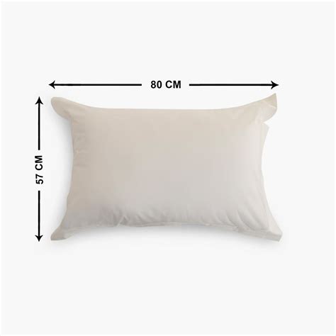 Buy Marshmallow White Solid Cotton Pillow Case - 45x70cm - Set of 2 ...