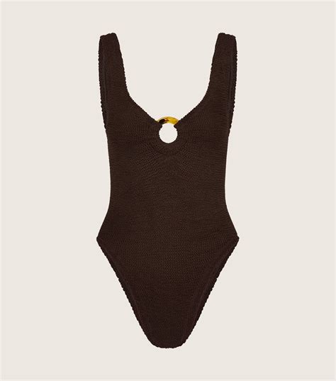 Celine Swim - Metallic Chocolate | One Size Swimwear | Hunza G