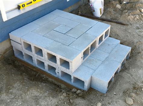 Cinder Block Stair Construction