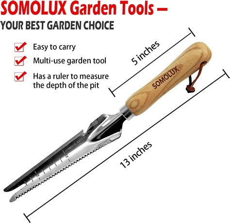 Buy SOMOLUX Multifunctional Garden Tool Stainless Steel Shovel Hand ...