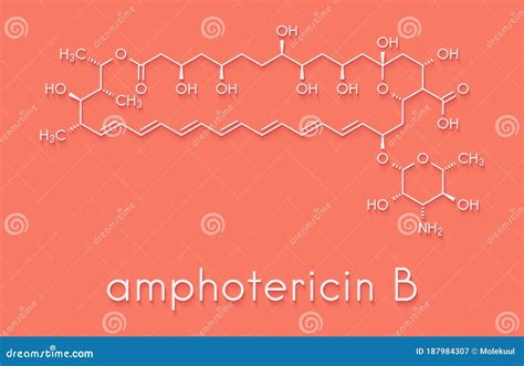 Amphotericin B Antifungal Drug Molecule. Skeletal Formula. Stock Illustration - Illustration of ...