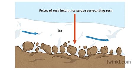 abrasion diagram geography glaciers erosion tuarua Illustration - Twinkl