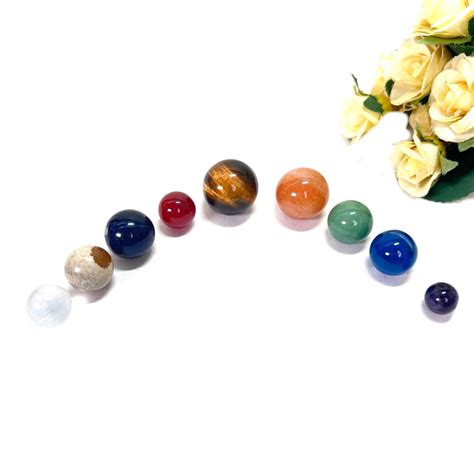 Nine Planets in a Box (Crystals Spheres to represent planets)