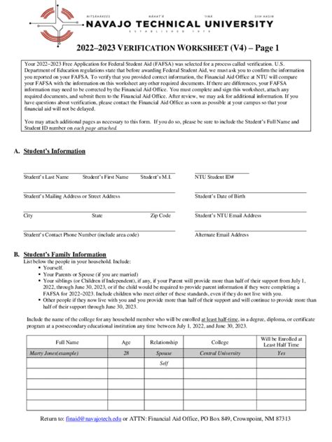 Fillable Online 20222023 V4 Custom Verification Worksheet Fax Email ...