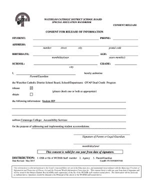 Fillable Online IEP Release Consent Form - All Documents - ClassNet Fax ...