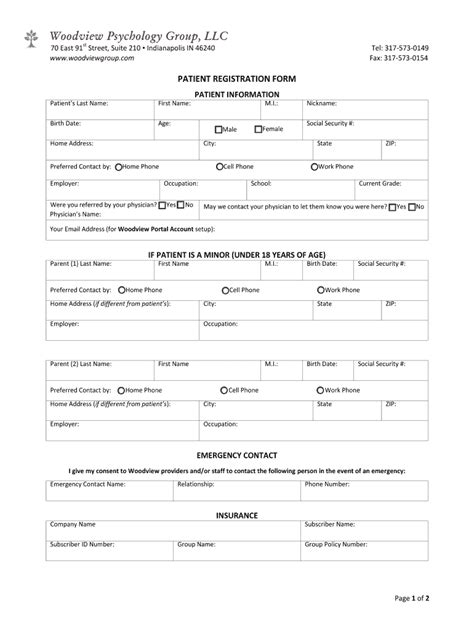 Fillable Online WPG New Patient Registration Fax Email Print - pdfFiller
