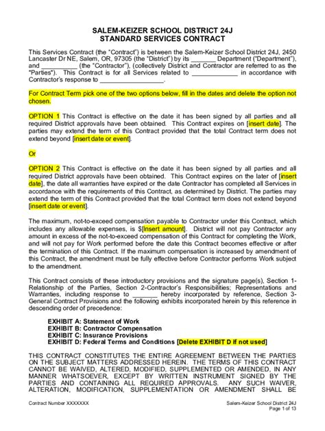 Fillable Online Collective Bargaining Agreements - Salem-Keizer ...