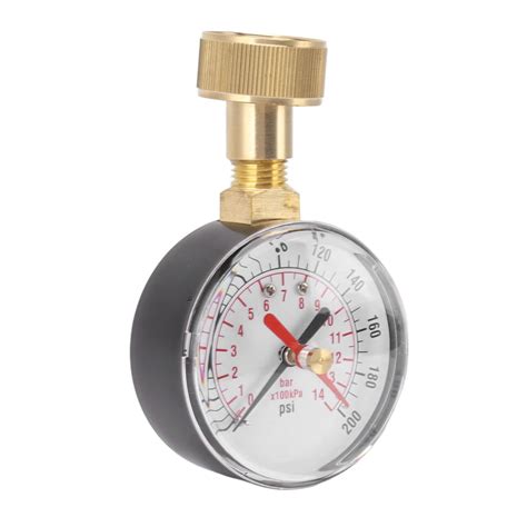 Water Pressure Gauge, 0 to 200PSI 14Bar Universal Water Pressure Test ...