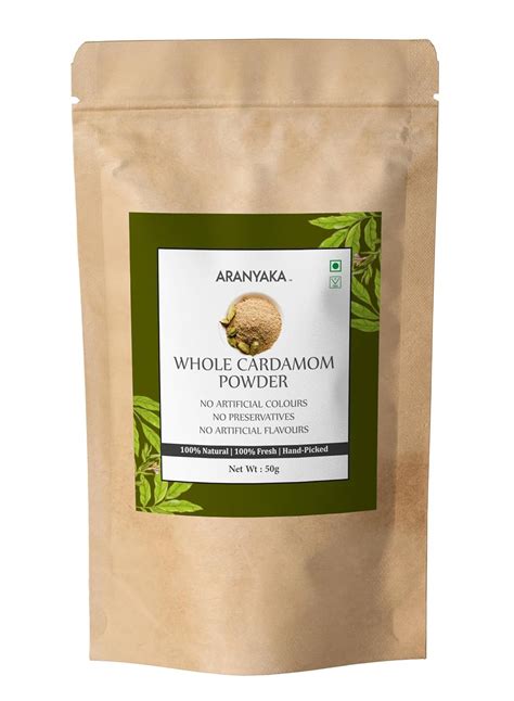 Aranyaka Kerala Fresh WHOLE Cardamom (Elaichi) Powder 50g - Intensely ...