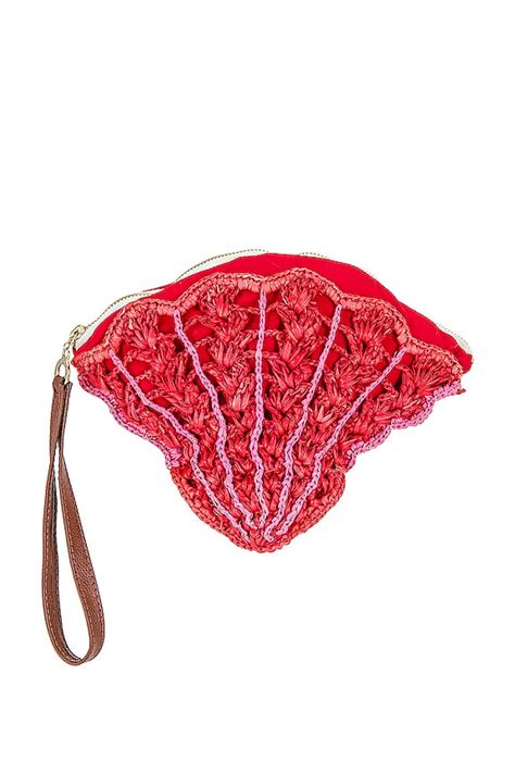 SENSI STUDIO Seashell Clutch in Red, Pink, & Orange | REVOLVE