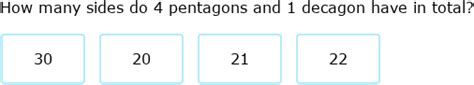 IXL - Number of sides in polygons (Class IV maths practice)