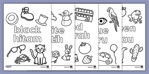 Let's Count! Bilingual Indonesian/English Colouring Pages