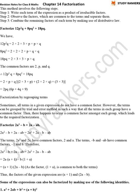 Image result for Factorisation Class 8