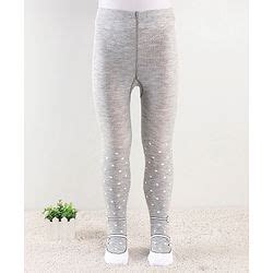 Cute Walk by Babyhug Anti Bacterial Footed Tights Polka Dot Design - Grey