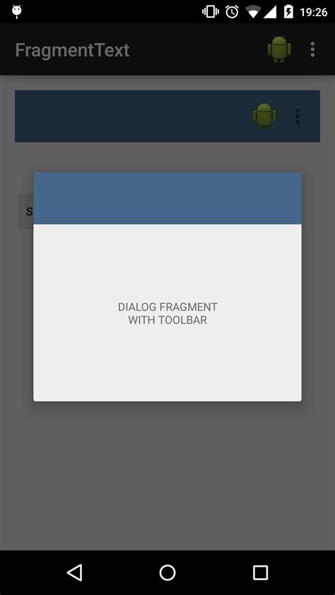 android - Toolbar in DialogFragment - Stack Overflow