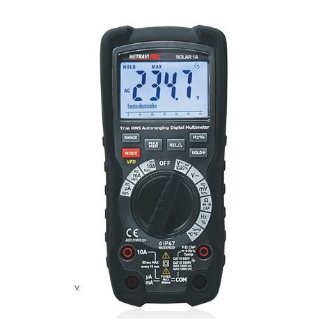 Metravi Pro Solar-1A Industrial Multimeter for upto 1500 VDC with TRMS ...