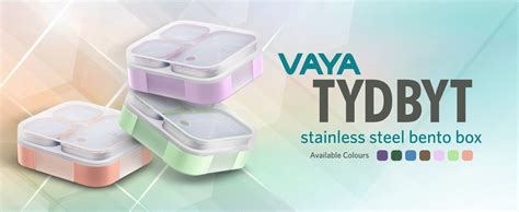 Buy VAYA TYDBYT Lunchbox, Stainless Steel Bento Lunch Box with 3 ...