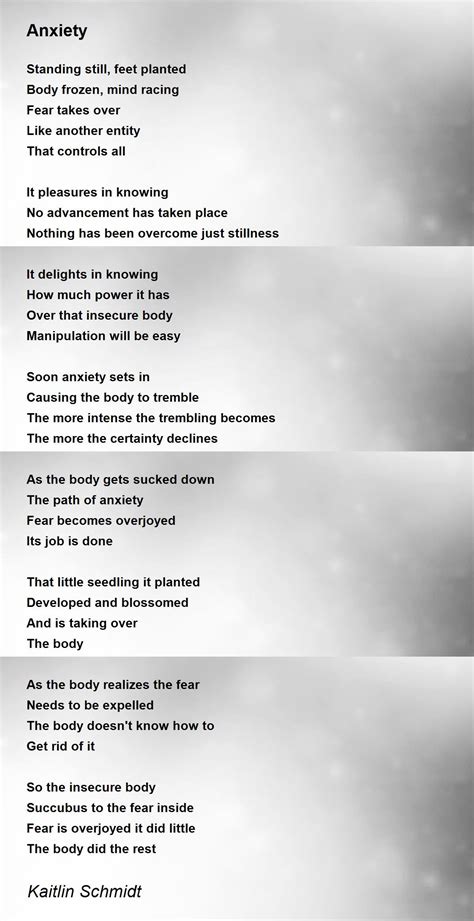 Poems About Anxiety